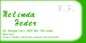 melinda heder business card